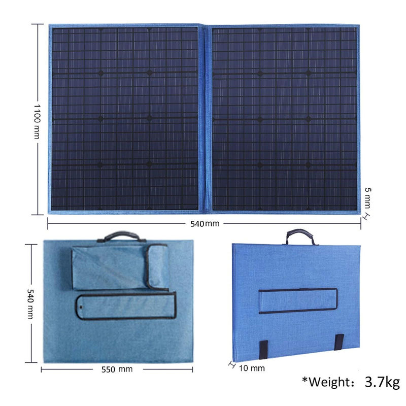 Meilleur panneau solaire portable de 100W Taille 1275*545*5mm Pour la lumière de voyage extérieure