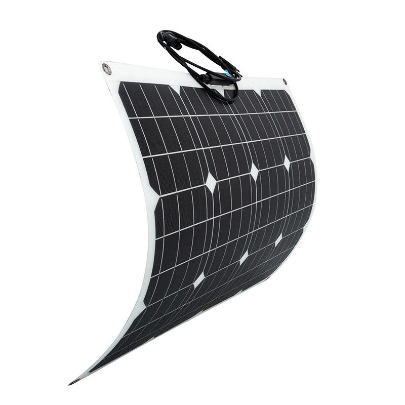Panneau solaire semi-flexible de 50 W pour bateaux automobiles avec une efficacité maximale et une surface en ETFE